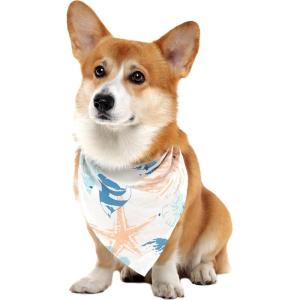 imageHawaiian Matching Pattern Dog Aloha Shirt in Sandy Beach Size MediumBandana in Sandy Beach White