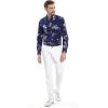 imageHawaii Hangover Mens Hawaiian Long Sleeve Shirt Aloha Shirt Classic White MapClassic Navy Map