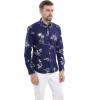 imageHawaii Hangover Mens Hawaiian Long Sleeve Shirt Aloha Shirt Classic White MapClassic Navy Map