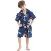 imageMatchable Family Hawaiian Luau Men Women Girl Boy Clothes in Christmas Santa in Hawaii NavyBoy Short Sleeve