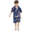 imageMatchable Family Hawaiian Luau Men Women Girl Boy Clothes in Christmas Santa in Hawaii NavyBoy Short Sleeve