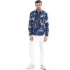 imageMatchable Family Hawaiian Luau Men Women Girl Boy Clothes in Christmas Santa in Hawaii NavyMen Long Sleeve