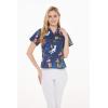 imageMatchable Family Hawaiian Luau Men Women Girl Boy Clothes in Christmas Santa in Hawaii NavyWomen Shirt