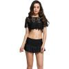 imageHawaii Hangover Mix and Match Swimwear Bikini Sets Ruffle Skirts Mesh Top 3 Piece BlackBlack
