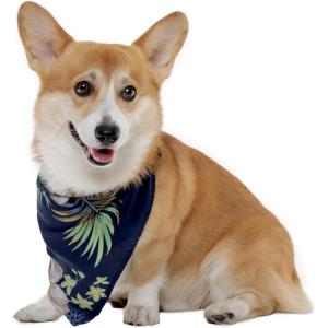 imageHawaiian Matching Pattern Dog Bandana in Pineapple Garden Navy Size LargeBandana in Pineapple Garden Navy