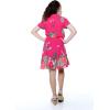 imageGirl Hawaiian Short Sleeve Shirt Dress with Tie in Pretty Tropical OrangePretty Tropical Hot Pink
