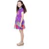 imageGirl Hawaiian Short Sleeve Shirt Dress with Tie in Pretty Tropical OrangePretty Tropical Purple