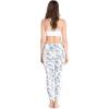 imageHawaii Hangover Womens Tropical Print Performance Yoga Excercise Full Ankle Length Legging in Side Flamingo Floral in BlackDay Dream Bloom