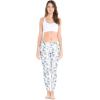imageHawaii Hangover Womens Tropical Print Performance Yoga Excercise Full Ankle Length Legging in Side Flamingo Floral in BlackDay Dream Bloom
