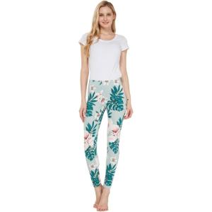 imageHawaii Hangover Womens Tropical Print Full Ankle Length Legging in Mint ForestMint Forest