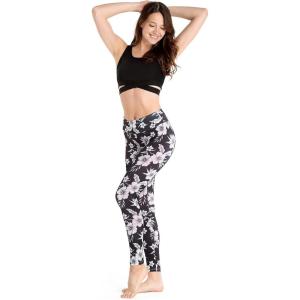 imageHawaii Hangover Womens Tropical Print Performance Yoga Excercise Full Ankle Length Legging in Midnight BloomMidnight Bloom