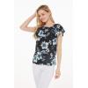 imageWomens Hawaiian OffShoulder Ruffle Muumuu Top in Tropical PrintsMidnight Bloom
