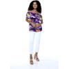 imageWomens Hawaiian OffShoulder Ruffle Muumuu Top in Tropical PrintsSunset Purple