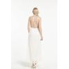 imageHawaii Hangover Beach Chiffon Maxi Dress Cover up Backless Halter in White