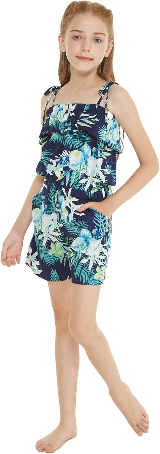 imageMatchable Family Hawaiian Luau Men Women Girl Boy Clothes in Orchid Breeze NavyGirl Romper