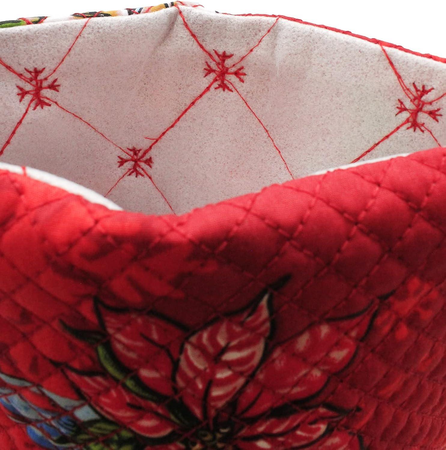 imageSnow Flake Quilted Cotton Christmas Stockings in Santa in Hawaii RedRed Santa in Hawaii