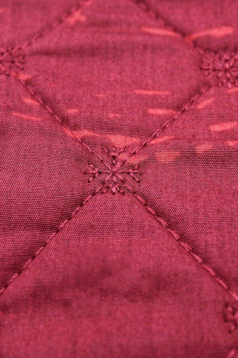 imageSnow Flake Quilted Cotton Christmas Stockings in Santa in Hawaii RedRed Santa in Hawaii