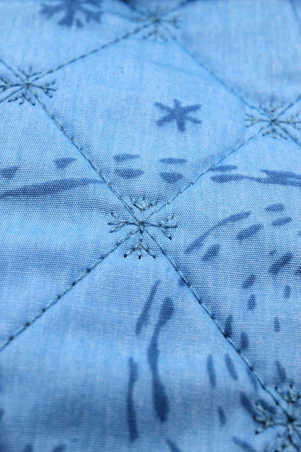 imageSnow Flake Quilted Cotton Christmas Stockings in Santa in Hawaii RedTurquoise Santa in Hawaii