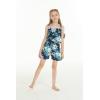 imageMatchable Family Hawaiian Luau Men Women Girl Boy Clothes in Orchid Breeze NavyGirl Romper
