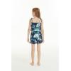 imageMatchable Family Hawaiian Luau Men Women Girl Boy Clothes in Orchid Breeze NavyGirl Romper