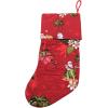 imageSnow Flake Quilted Cotton Christmas Stockings in Santa in Hawaii RedRed Santa in Hawaii
