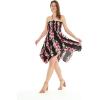 imageMatching Hawaiian Luau Mother Daughter Kimono Fairy Dress in Pink Black Hibiscus VineWomen Pink Black Hibiscus Vine