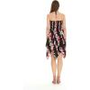 imageMatching Hawaiian Luau Mother Daughter Kimono Fairy Dress in Pink Black Hibiscus VineWomen Pink Black Hibiscus Vine