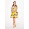 imageGirl Elastic Strap Empire Waist Dress in Sunset and DolphinSunset and Dolphin  Yellow