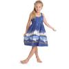 imageGirl Hawaiian Classic Empire Dress with Elastic Strap in Diamond Head Palms BeachDiamond Head Palms Beach in Navy