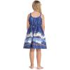 imageGirl Hawaiian Classic Empire Dress with Elastic Strap in Diamond Head Palms BeachDiamond Head Palms Beach in Navy