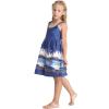 imageGirl Hawaiian Classic Empire Dress with Elastic Strap in Diamond Head Palms BeachDiamond Head Palms Beach in Navy