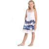imageGirl Hawaiian Classic Empire Dress with Elastic Strap in Diamond Head Palms BeachDiamond Head Palms Beach in White