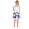 imageGirl Hawaiian Classic Empire Dress with Elastic Strap in Diamond Head Palms BeachDiamond Head Palms Beach in White