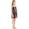 imageGirl Hawaiian Classic Empire Dress with Elastic Strap in Pink White Hibiscus VinePink Black Hibiscus Vine