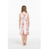 imageGirl Hawaiian Classic Empire Dress with Elastic Strap in Pink White Hibiscus VinePink White Hibiscus Vine