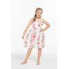imageGirl Hawaiian Classic Empire Dress with Elastic Strap in Pink White Hibiscus VinePink White Hibiscus Vine