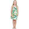 imageGirl Elastic Strap Empire Waist Dress in Classic Bird of Paradise in WhiteBrid of Paradise in White