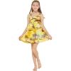 imageGirl Elastic Strap Empire Waist Dress in Sunset and DolphinSunset and Dolphin  Yellow