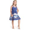 imageGirl Hawaiian Classic Empire Dress with Elastic Strap in Diamond Head Palms BeachDiamond Head Palms Beach in Navy