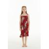imageGirl Hawaiian Elastic Top Strap Dress in Pineapple Garden BlackPineapple Garden Burgundy