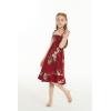 imageGirl Hawaiian Elastic Top Strap Dress in Pineapple Garden BlackPineapple Garden Burgundy