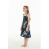 imageGirl Hawaiian Elastic Top Strap Dress in Pineapple Garden BlackPineapple Garden Navy
