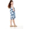 imageGirl Hawaiian Round Neck Dress in Pacific PalmPacific Palm Navy