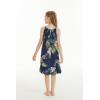 imageGirl Hawaiian Round Neck Dress in Pineapple Garden NavyPineapple Garden Black