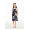 imageGirl Hawaiian Round Neck Dress in Pineapple Garden NavyPineapple Garden Black