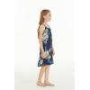 imageGirl Hawaiian Round Neck Dress in Pineapple Garden NavyPineapple Garden Black