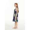 imageGirl Hawaiian Round Neck Dress in Pineapple Garden NavyPineapple Garden Black