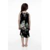 imageGirl Hawaiian Round Neck Dress in Pineapple GardenPineapple Garden Black