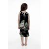 imageGirl Hawaiian Round Neck Dress in Pineapple GardenPineapple Garden Black