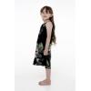 imageGirl Hawaiian Round Neck Dress in Pineapple GardenPineapple Garden Black